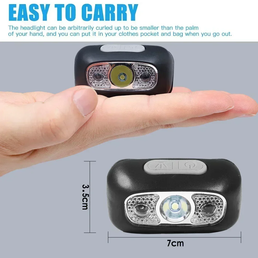 Rechargeable LED headlamp – Waterproof Sensor-Mode Outdoor Light - Image 5