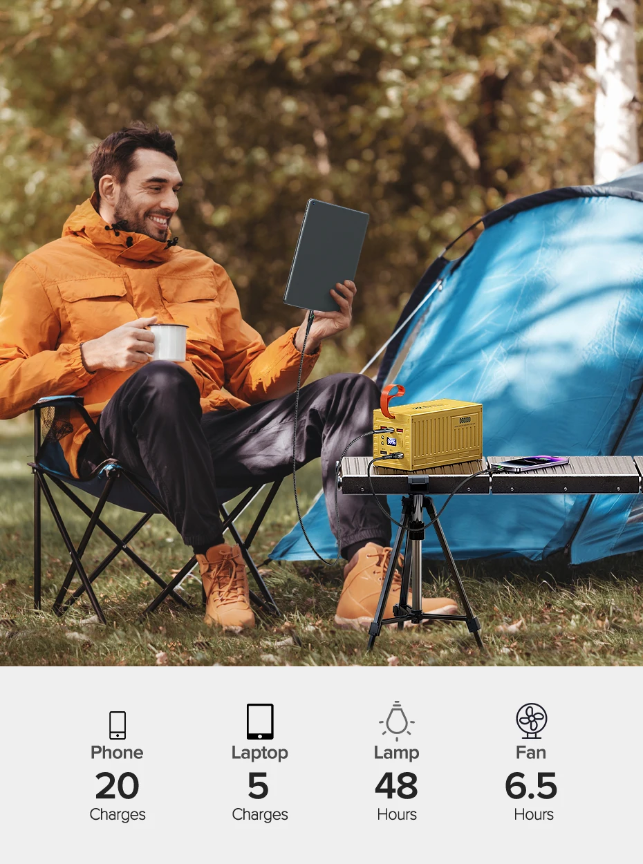 60000mAh Power Bank – Powerful QOOVI Portable Fast Charger (222Wh) - Image 7