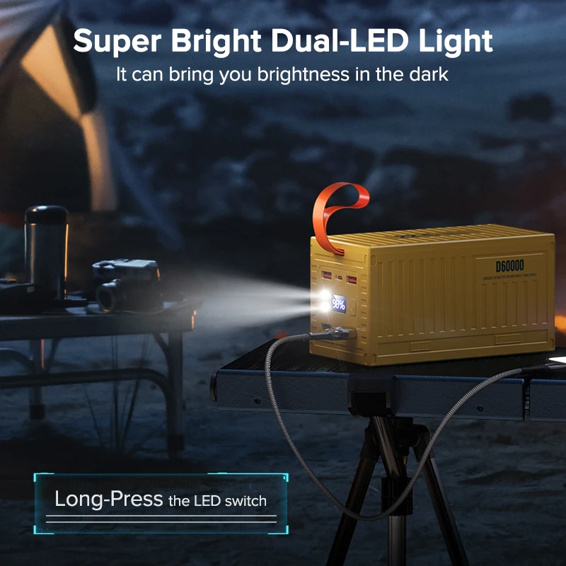 60000mAh Power Bank – Powerful QOOVI Portable Fast Charger (222Wh) - Image 4